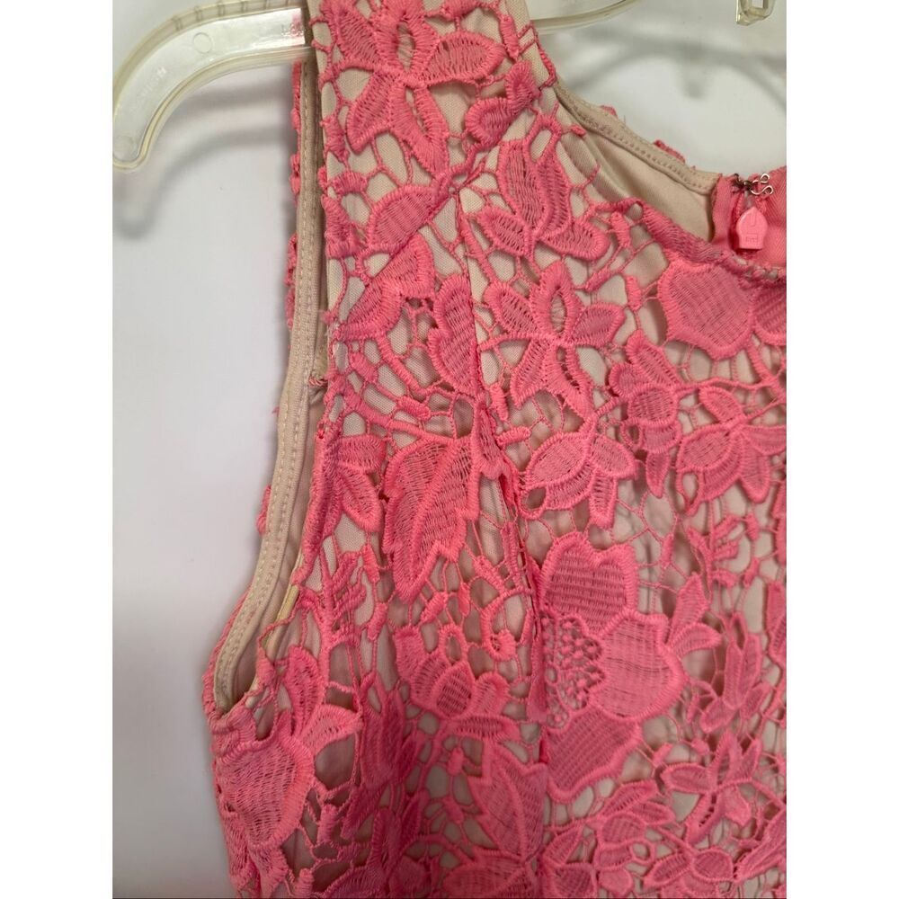 Beige by eci Women coral lace overlay dress size 6 - Picture 9 of 11